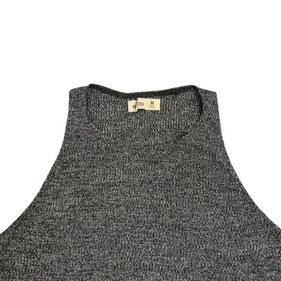 Hollister Gray High Neck Knit Cropped Tank Top Size Women's Medium - Picture 3 of 3
